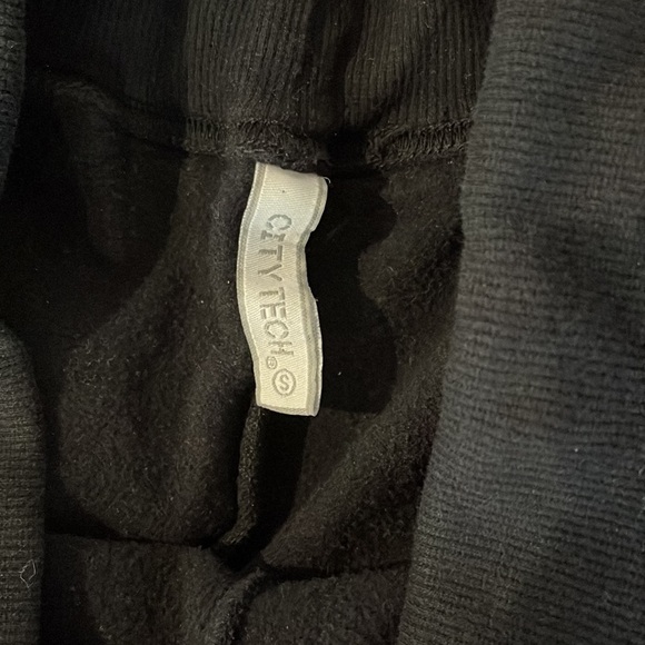 City Tech Black Wide Legged Sweat Pants Size Small - Picture 4 of 4